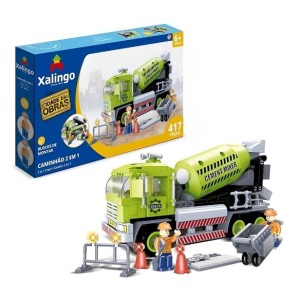 BLOCOS CIDADE EM OBRAS CAMINHAO 2EM1 417PCS