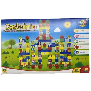 BLOCO DE MONTAR CASTELINHO 128PÇS GGB